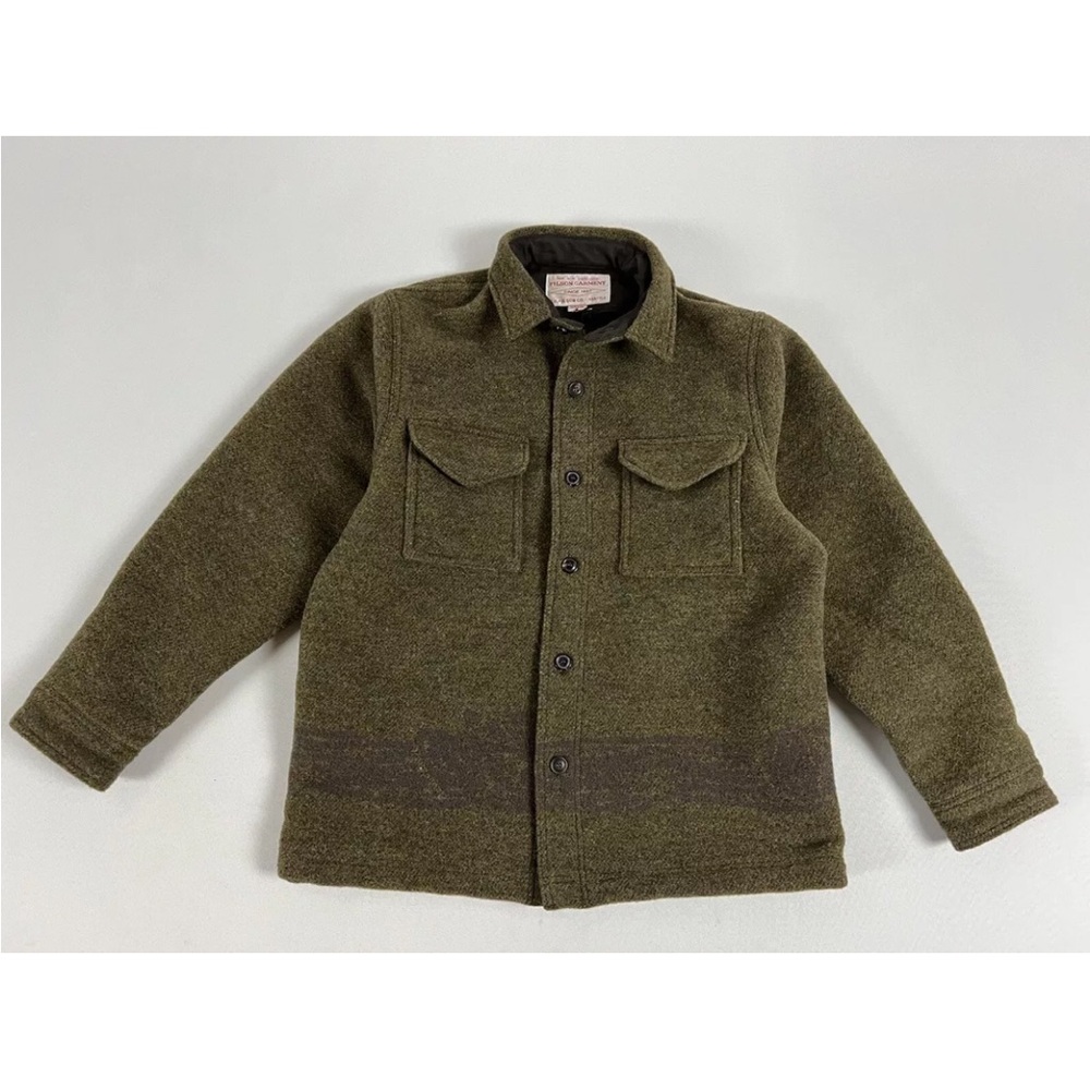 NWT Filson CCC Jaquard wool shirt jac OliveBrnMlt size Medium (oversized fit)